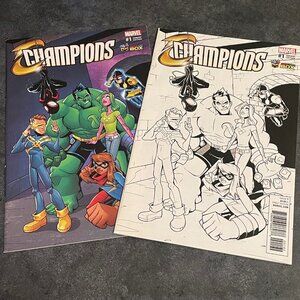 Combo Pack 2 - Champions 1 (2016) ComicCon Box Color Variant and Black & White
